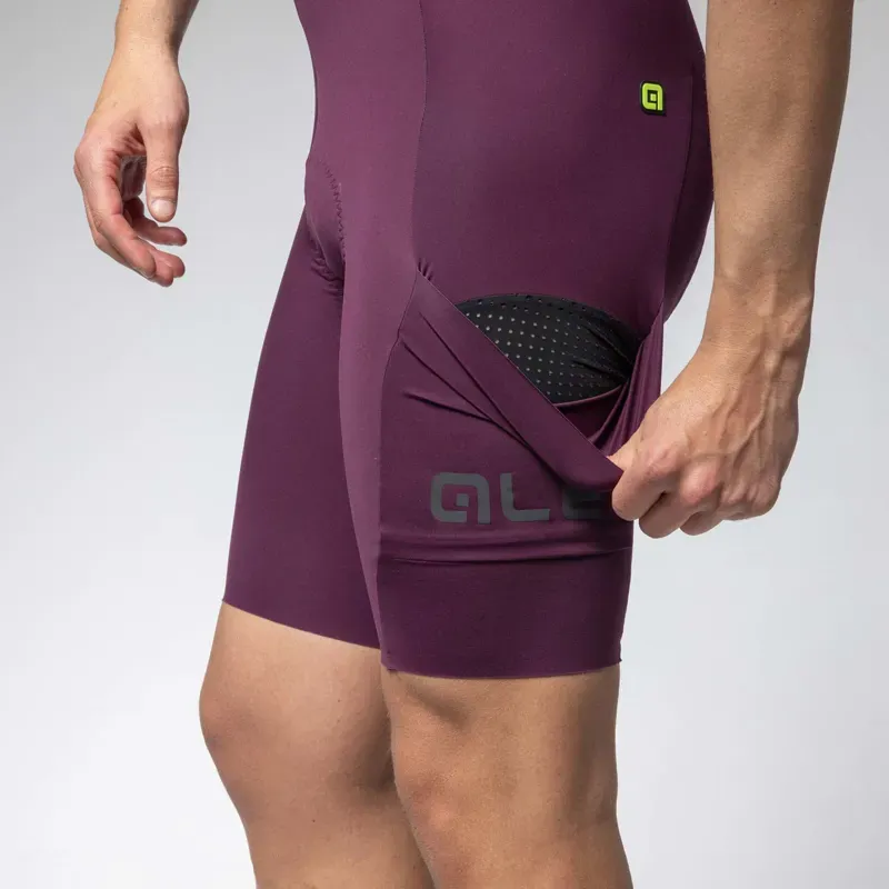 Ale Clothing Gravel Pro Off Road Bibshorts in Purple-4