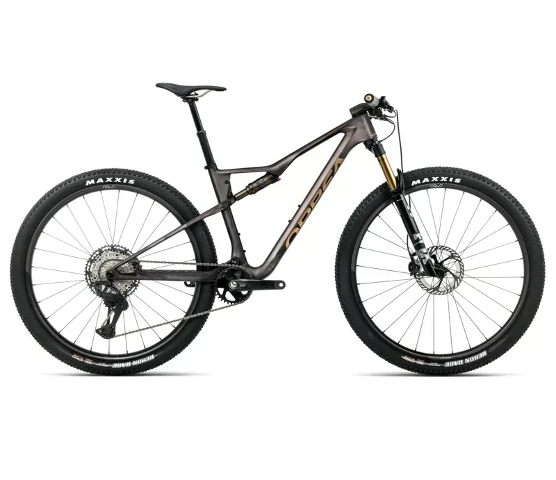 Orbea Oiz M-Pro Mountain Bike In Bronze Carbon View/Titan Gold Matt-Gloss