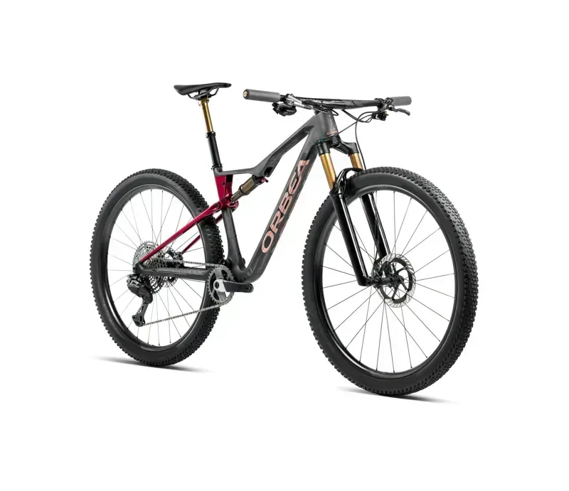 Orbea Oiz M-Pro Mountain Bike In Diamond Carbon View Matt/Cherry Red Gloss-1