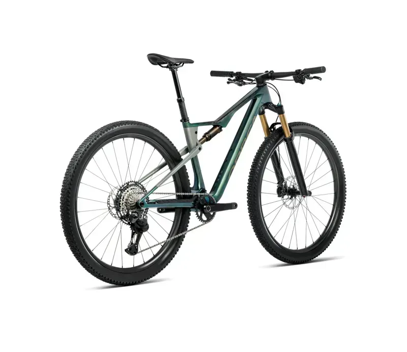 Orbea Oiz M10 Mountain Bike in Seaweed Carbon View Gloss/Spaceship Green Matt-2