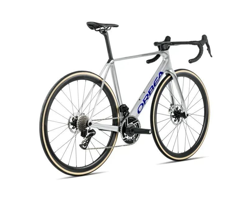 Orbea ORCA M10iLTD PWR Road Bike in Spark Silver/Titain Grey Gloss-2