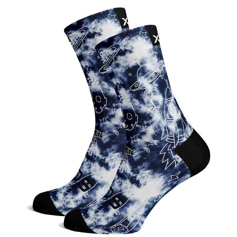 Sox Footwear Galactic Premium Crew Socks BLUE/WHITE