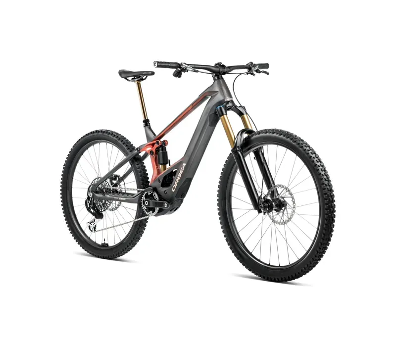 Orbea Wild M-Team E-Mountain Bike In Diamond Carbon View Matt/Mars Red Gloss-1